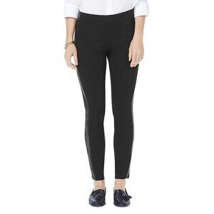 NYDJ Women's Ponte Faux Leather Trim Leggings